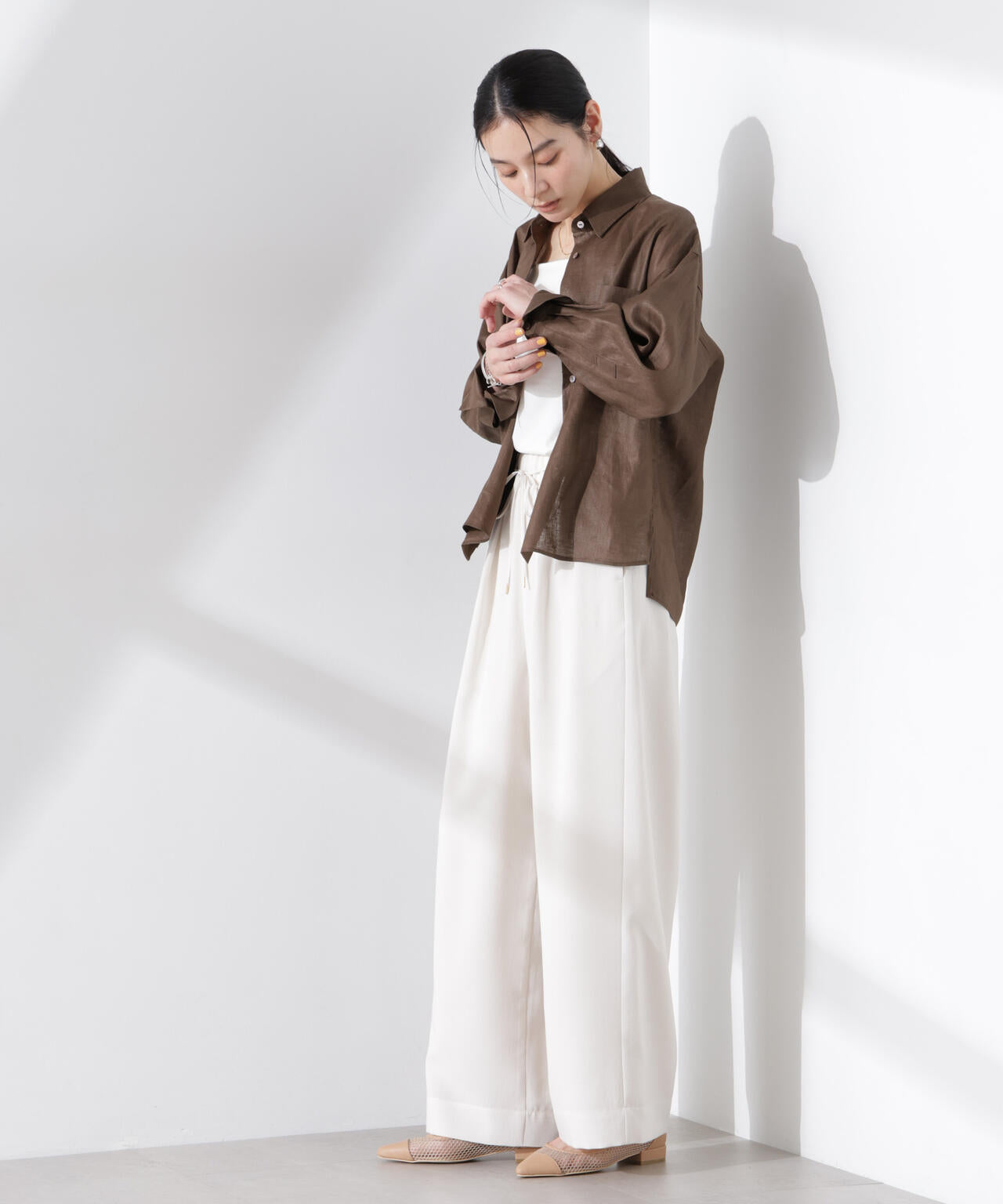 ヨーロピアンフラックス シアーシャツ(セットアップ可) 6695120300