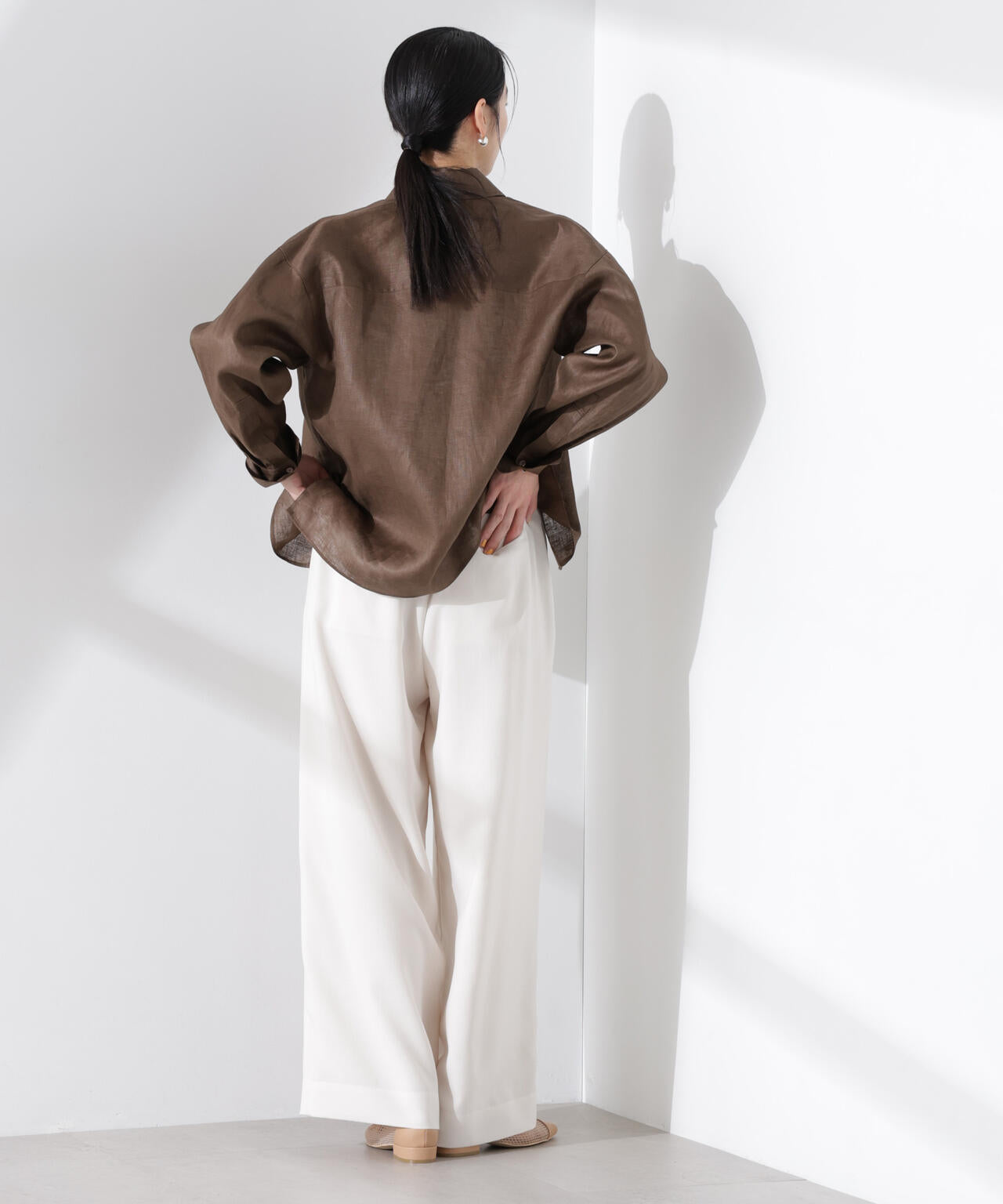 ヨーロピアンフラックス シアーシャツ(セットアップ可) 6695120300