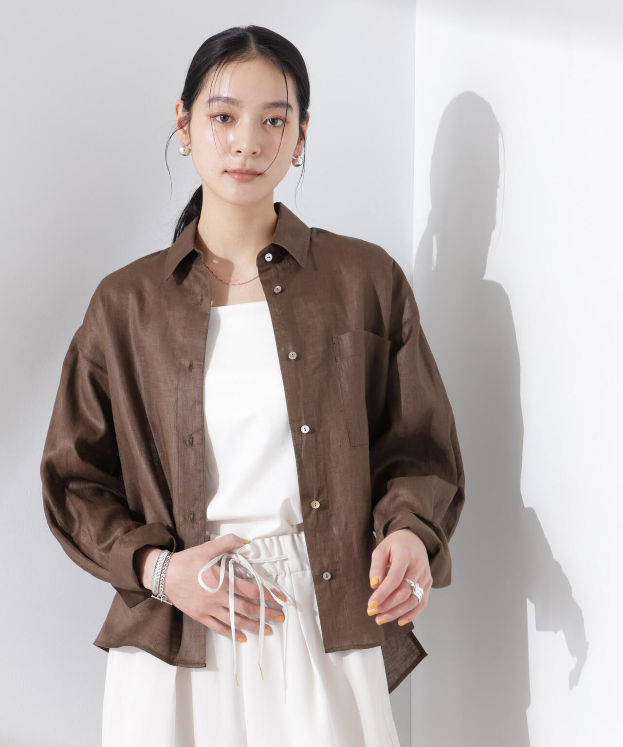 ヨーロピアンフラックス シアーシャツ(セットアップ可) 6695120300