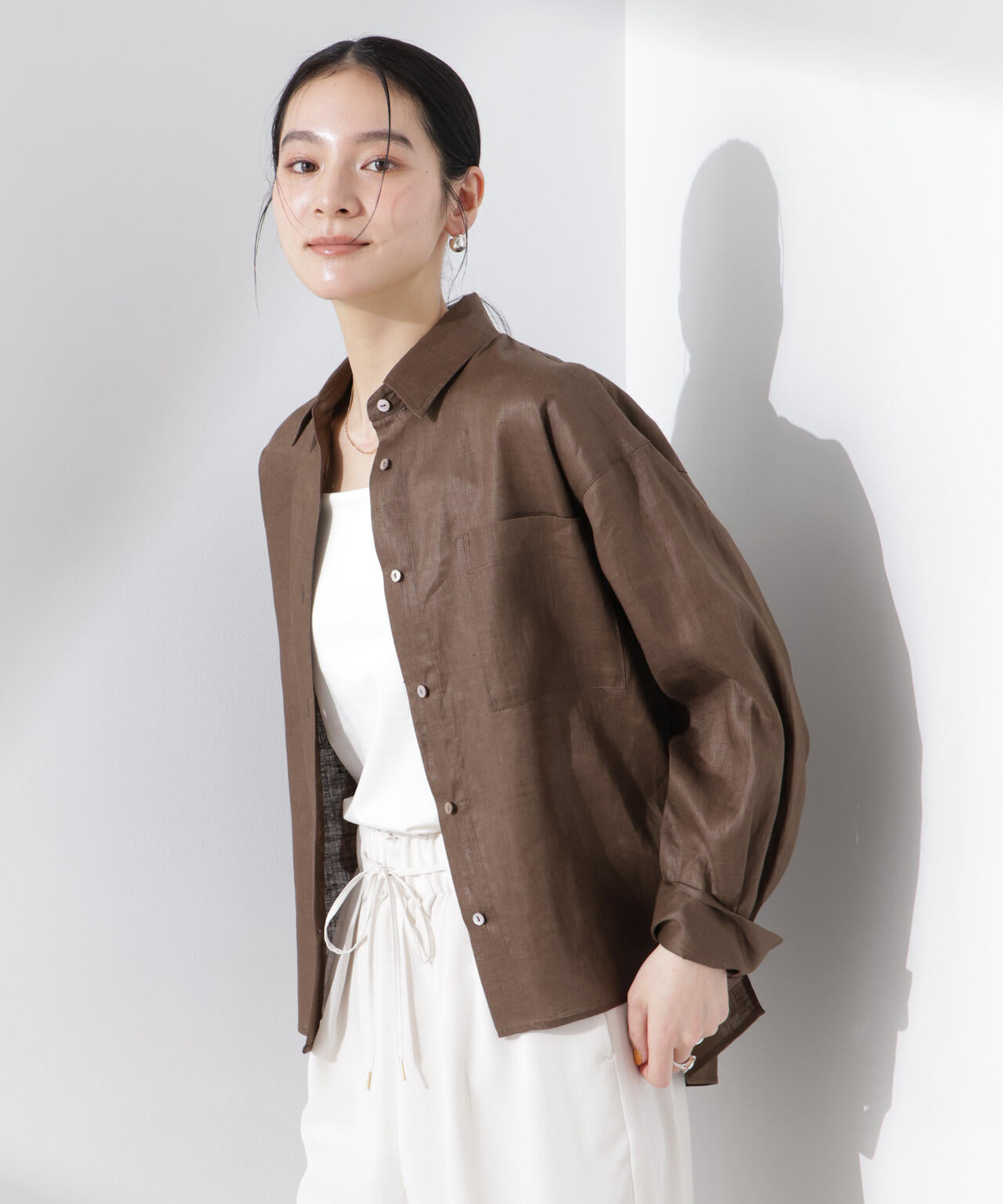 ヨーロピアンフラックス シアーシャツ(セットアップ可) 6695120300