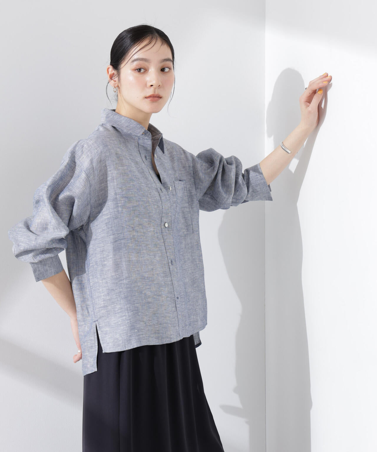 ヨーロピアンフラックス シアーシャツ(セットアップ可) 6695120300