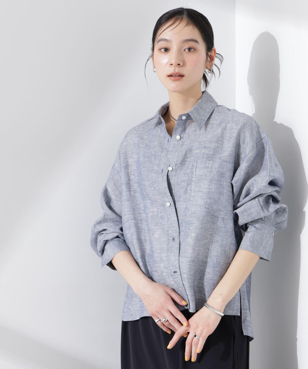 ヨーロピアンフラックス シアーシャツ(セットアップ可) 6695120300