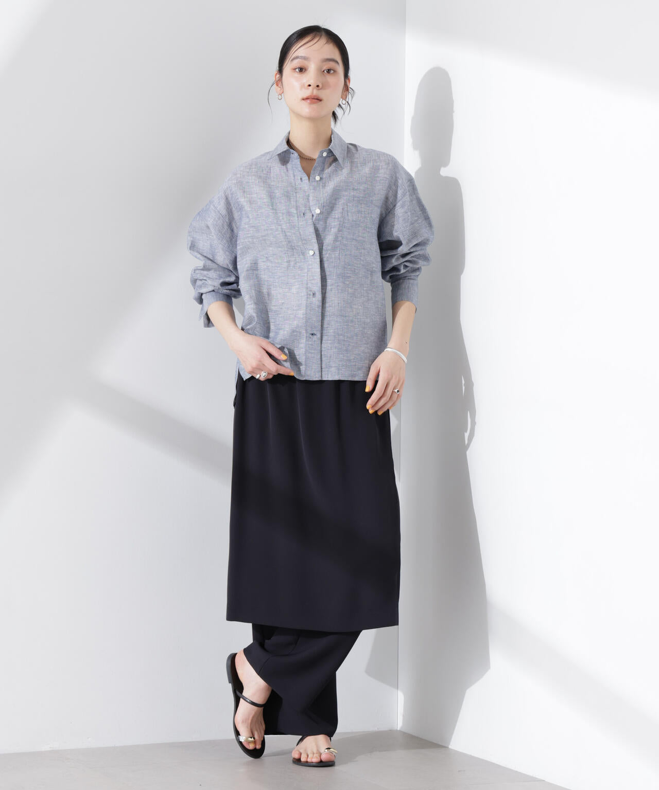 ヨーロピアンフラックス シアーシャツ(セットアップ可) 6695120300