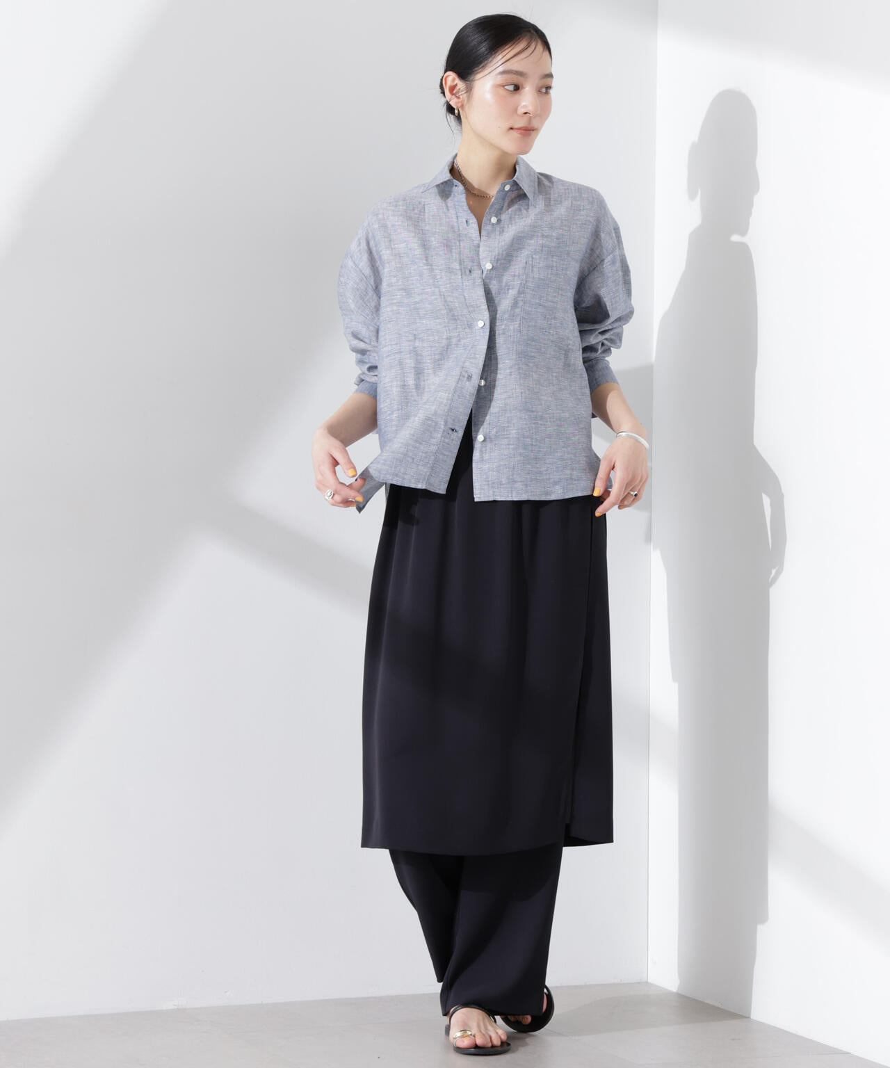 ヨーロピアンフラックス シアーシャツ(セットアップ可) 6695120300