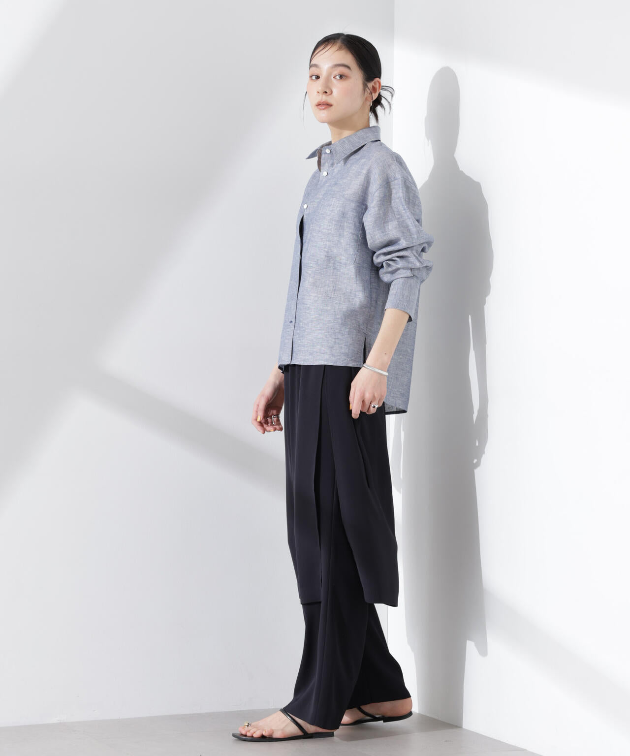 ヨーロピアンフラックス シアーシャツ(セットアップ可) 6695120300