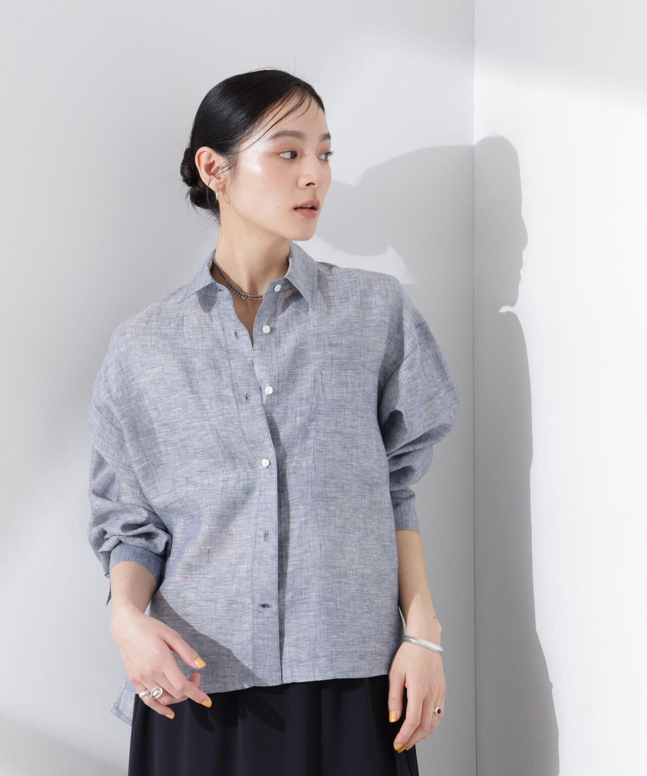 ヨーロピアンフラックス シアーシャツ(セットアップ可) 6695120300