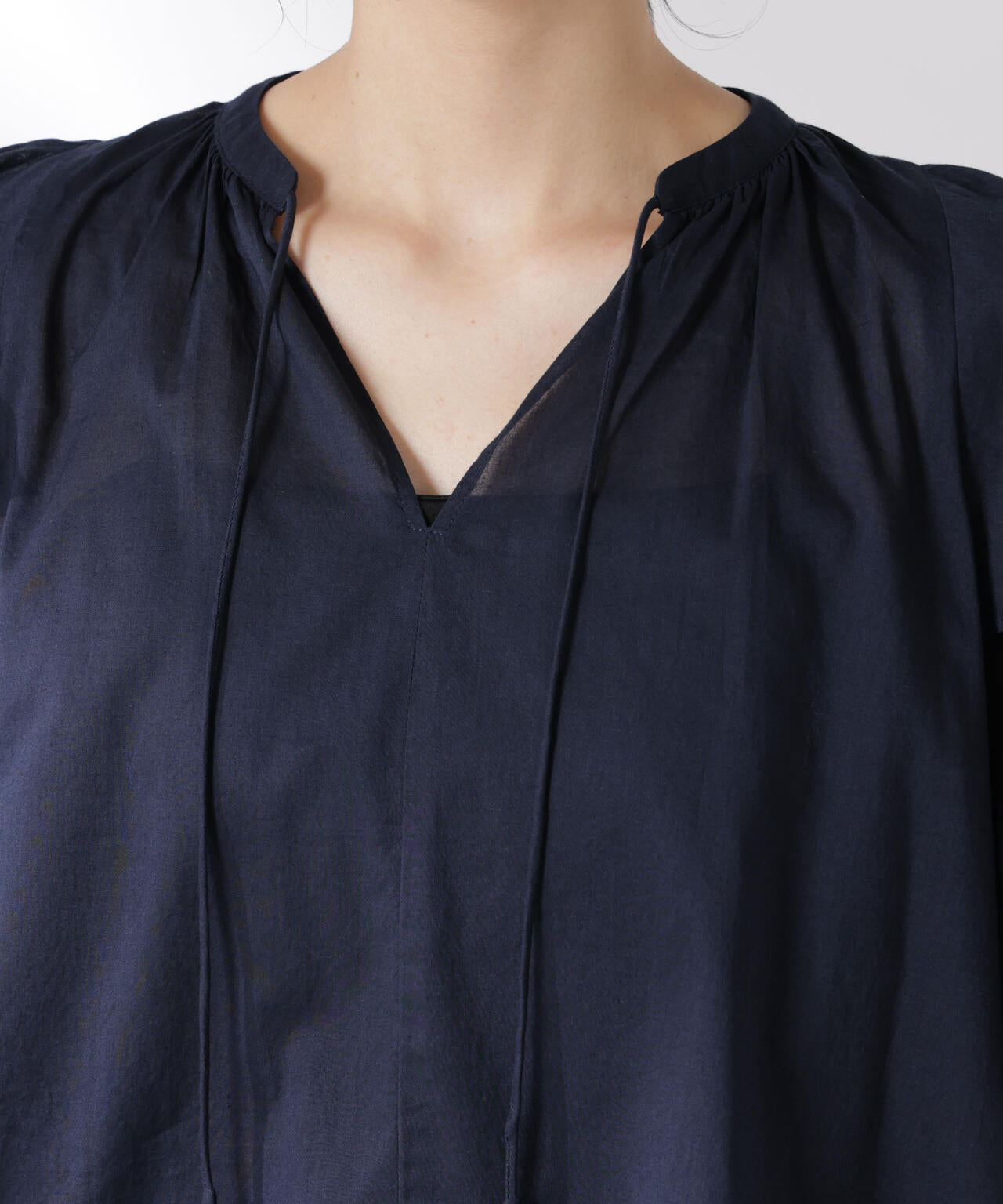 made in india コットンフリルスリーブブラウス 6695121300