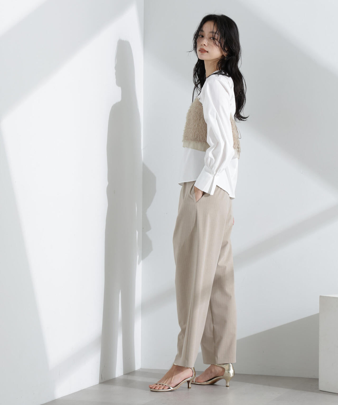 チュールフリンジキャミソールビスチェ(セットアップ可) 6695121305