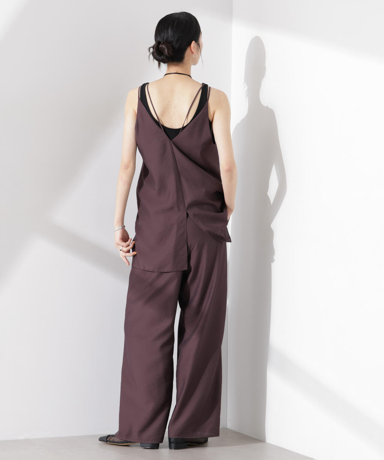 ダブルストラップミディキャミ(セットアップ可) 6695121307