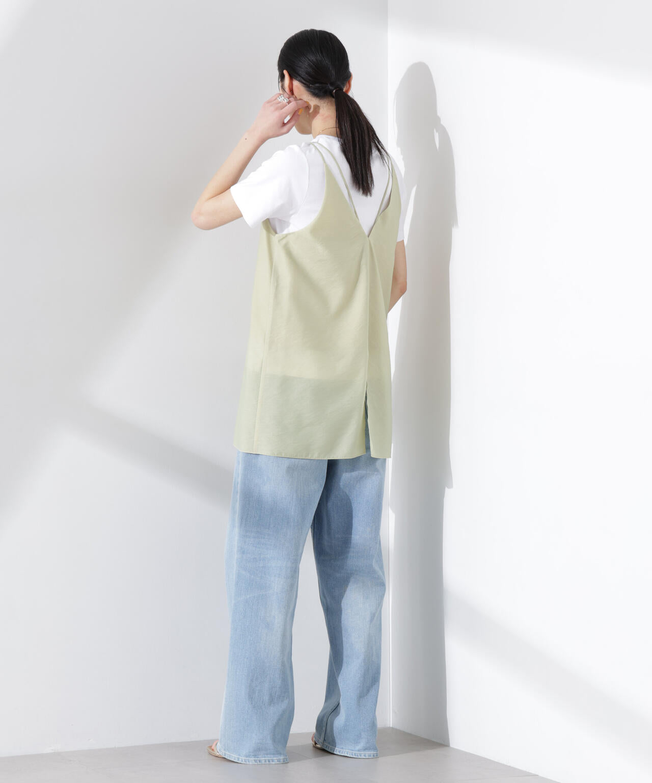 ダブルストラップミディキャミ(セットアップ可) 6695121307