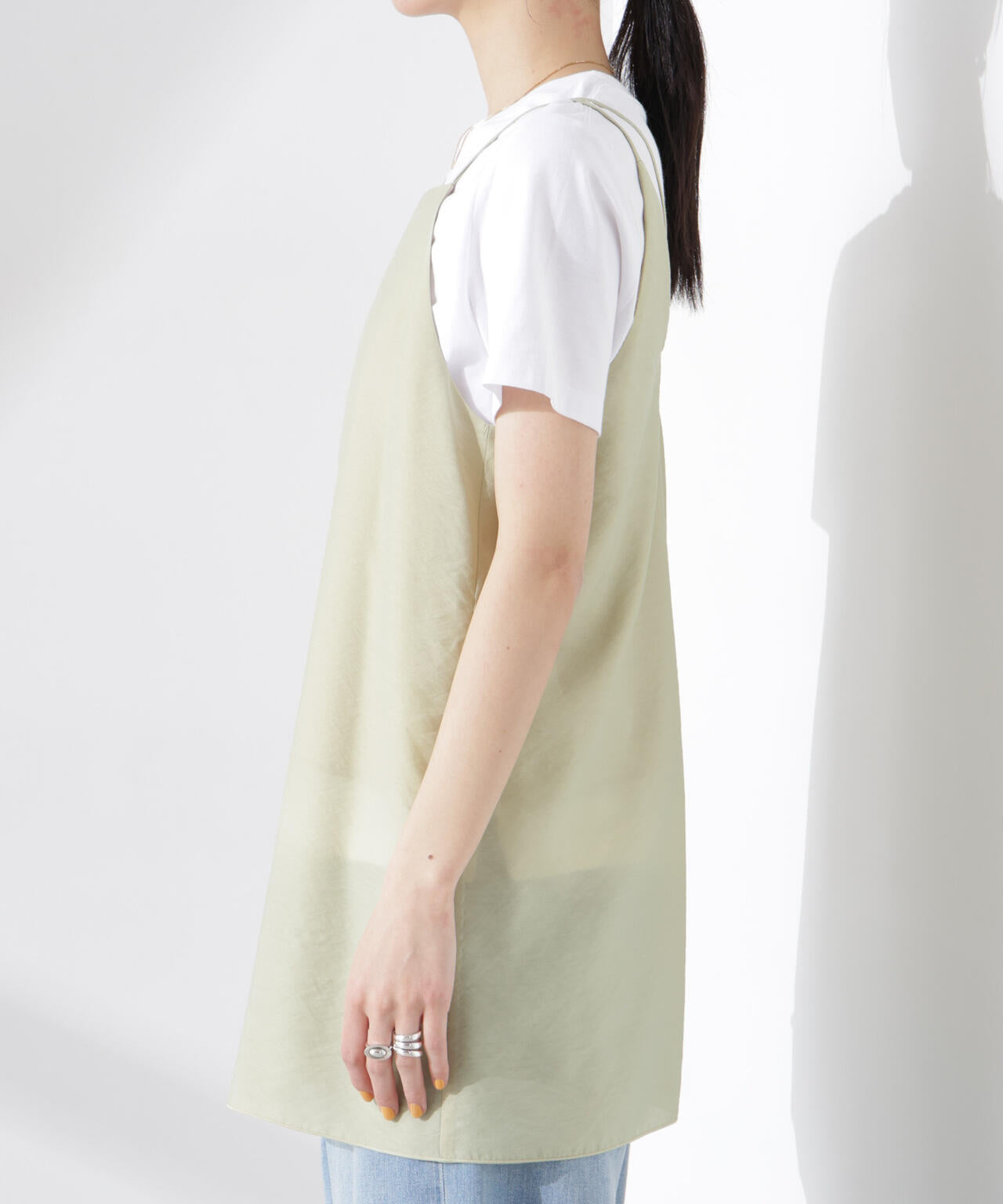 ダブルストラップミディキャミ(セットアップ可) 6695121307