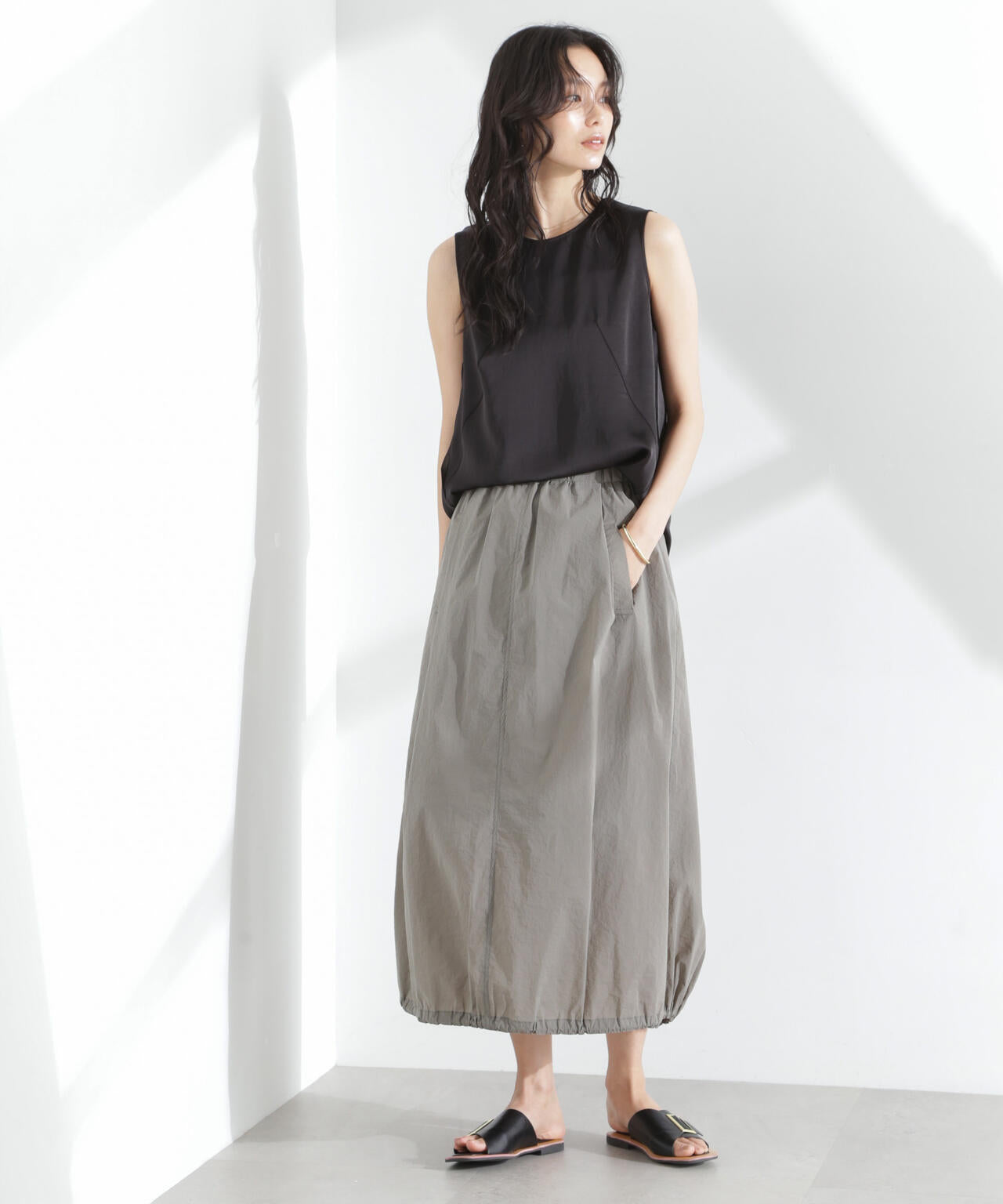 ダブルサテンノースリーブトップス 6695121312