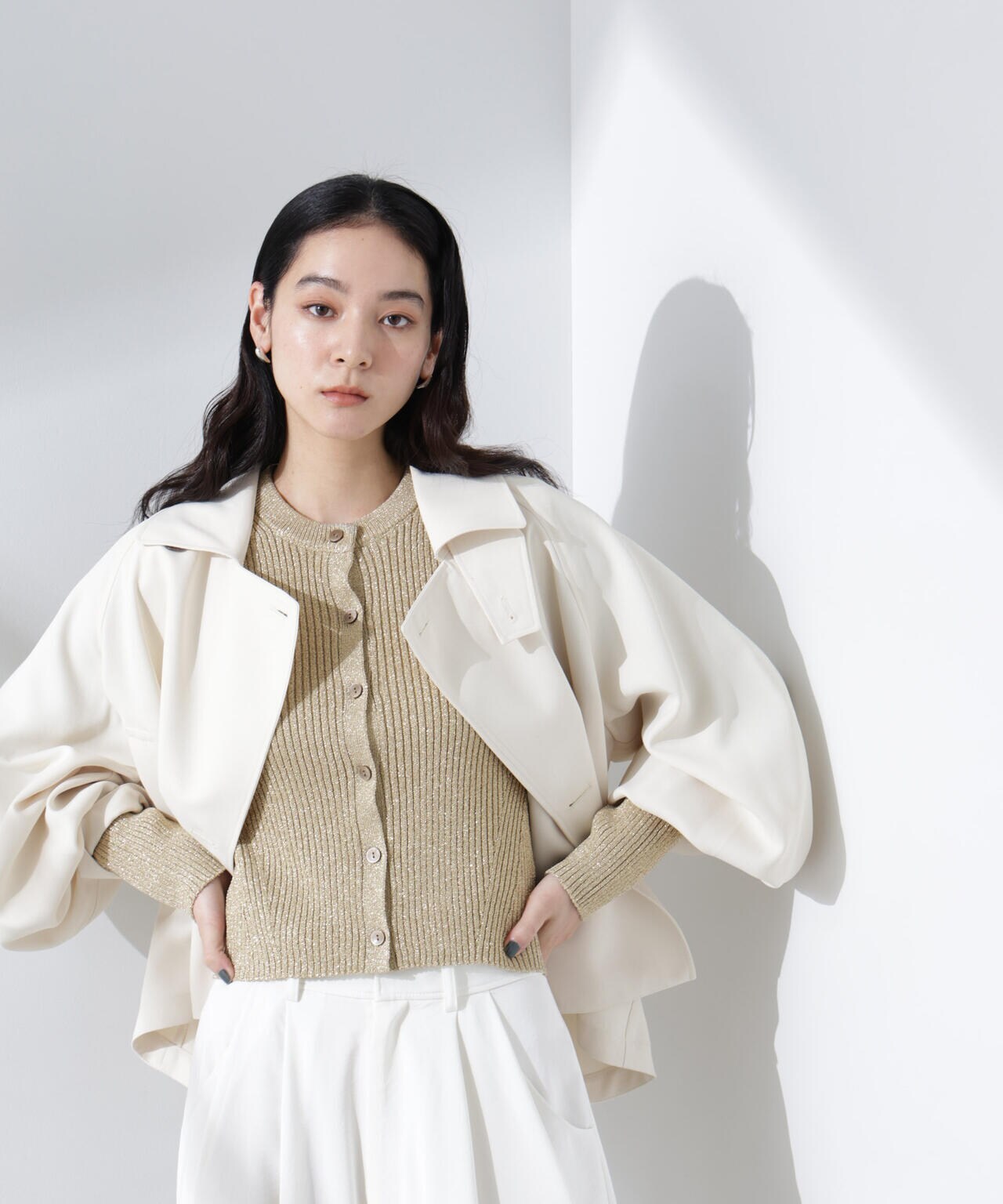 グリッターラメニットカーディガン(セットアップ可) 6695122306