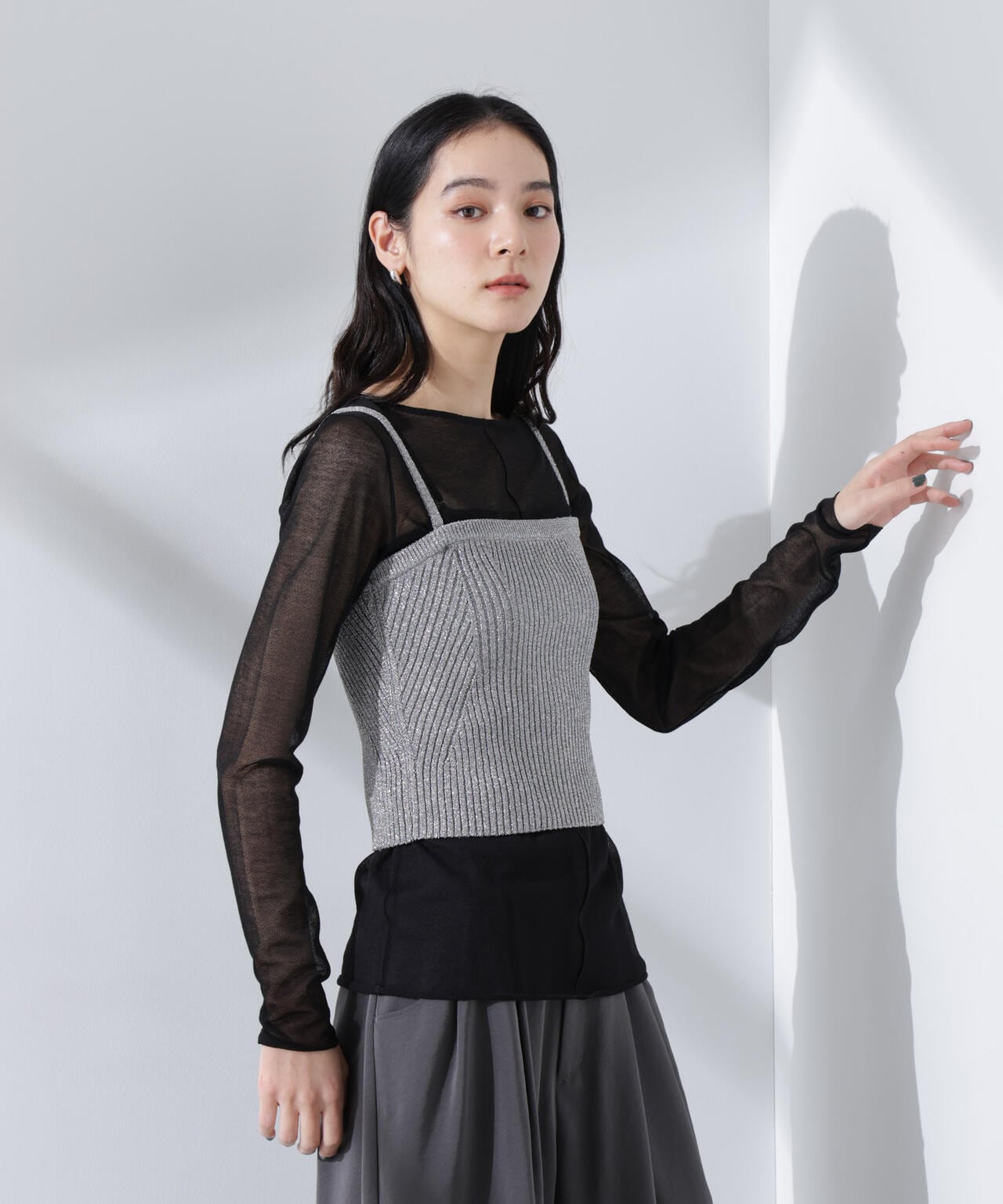 グリッターラメニット2wayビスチェ(セットアップ可) 6695122307