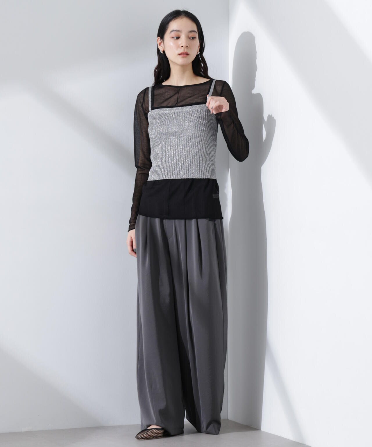 グリッターラメニット2wayビスチェ(セットアップ可) 6695122307