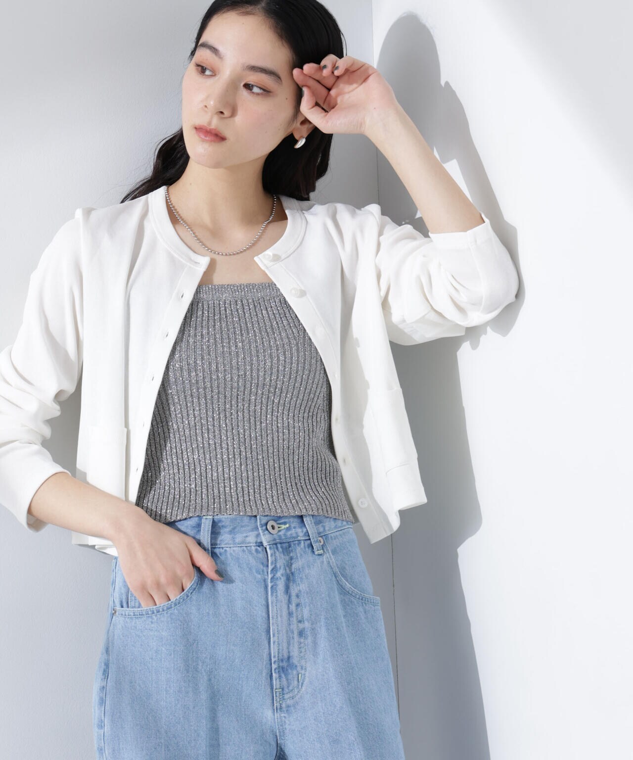 グリッターラメニット2wayビスチェ(セットアップ可) 6695122307