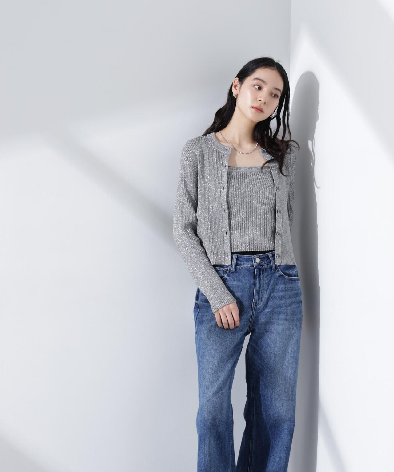 グリッターラメニット2wayビスチェ(セットアップ可) 6695122307