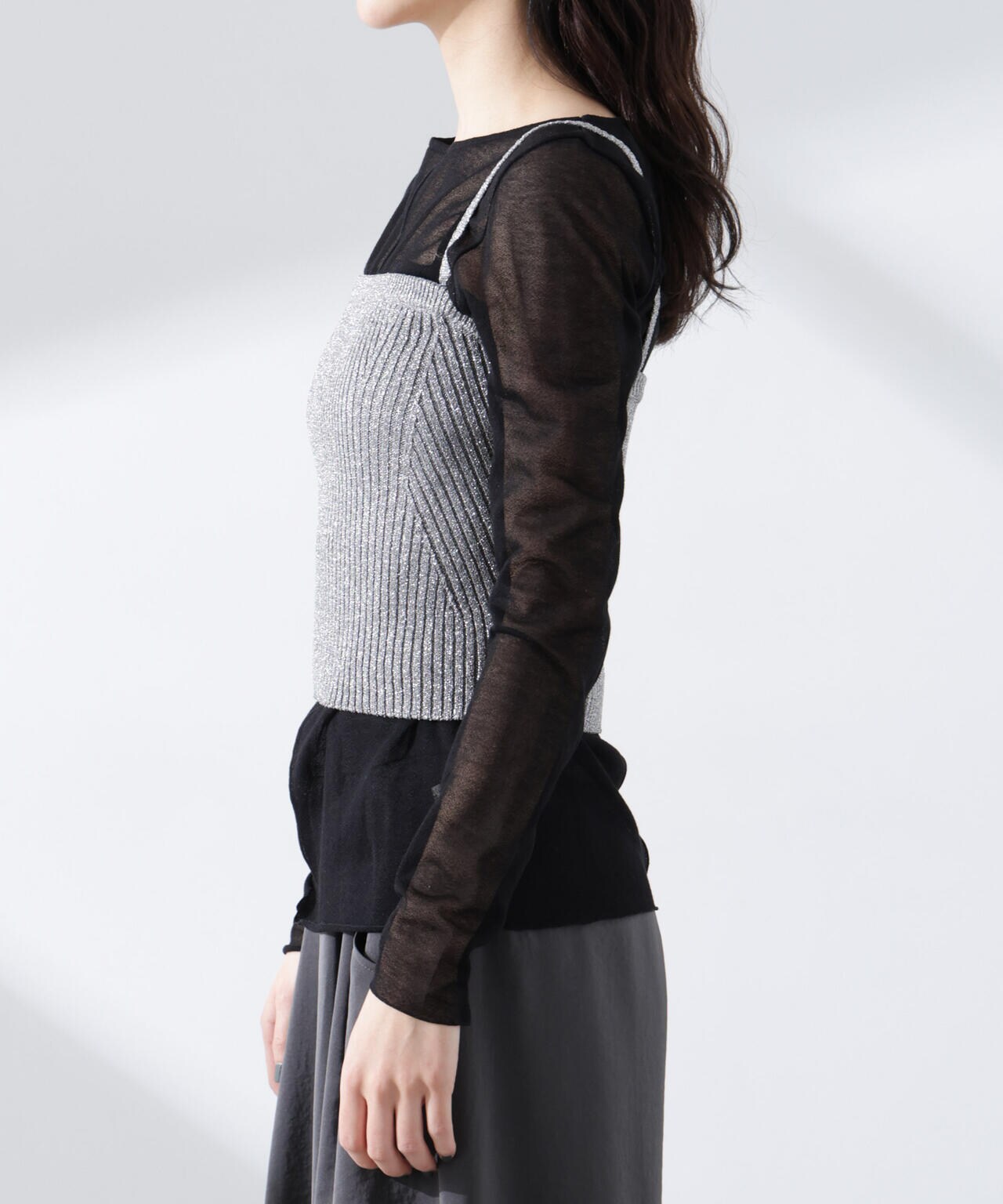 グリッターラメニット2wayビスチェ(セットアップ可) 6695122307