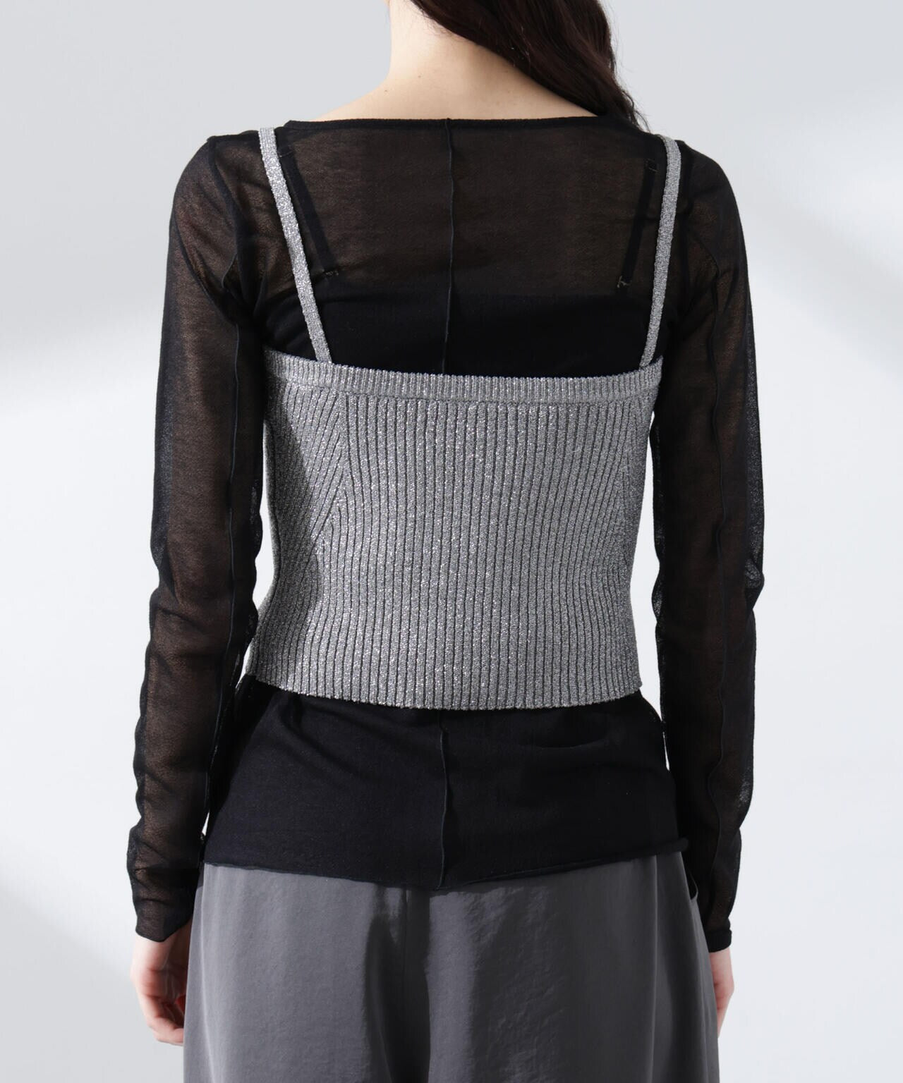 グリッターラメニット2wayビスチェ(セットアップ可) 6695122307