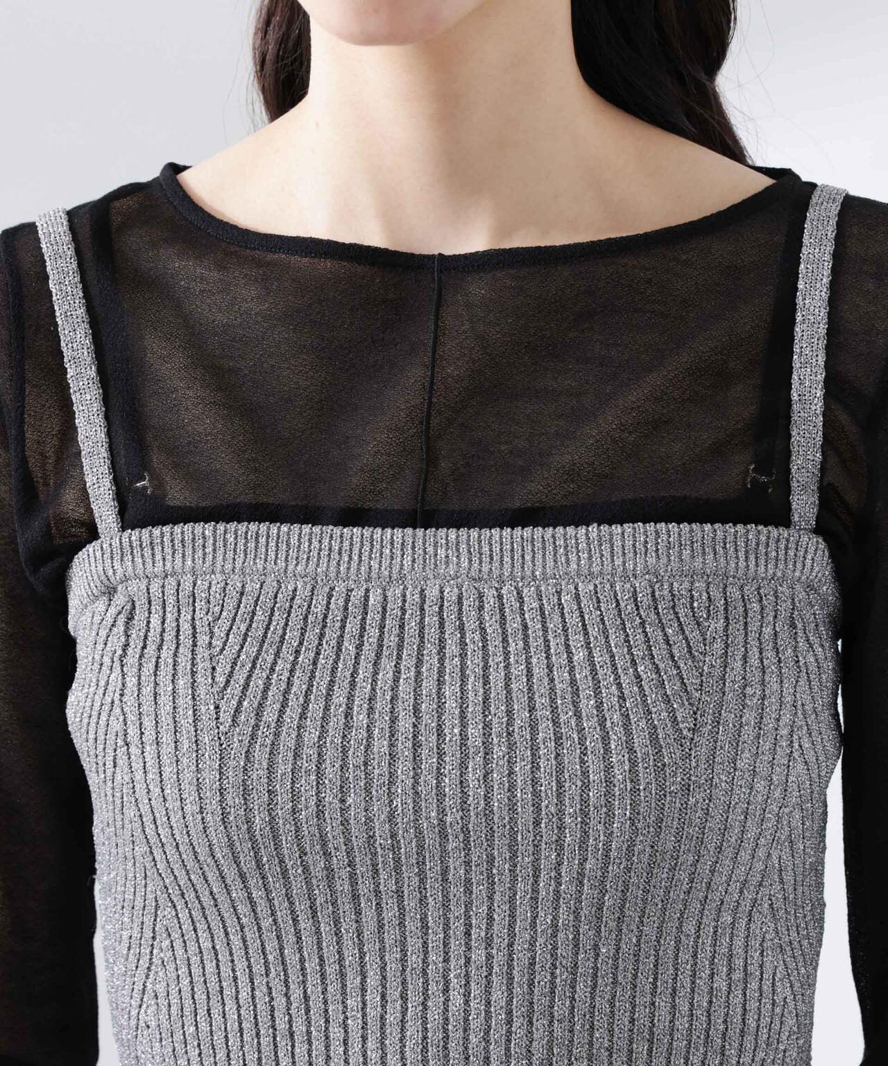 グリッターラメニット2wayビスチェ(セットアップ可) 6695122307