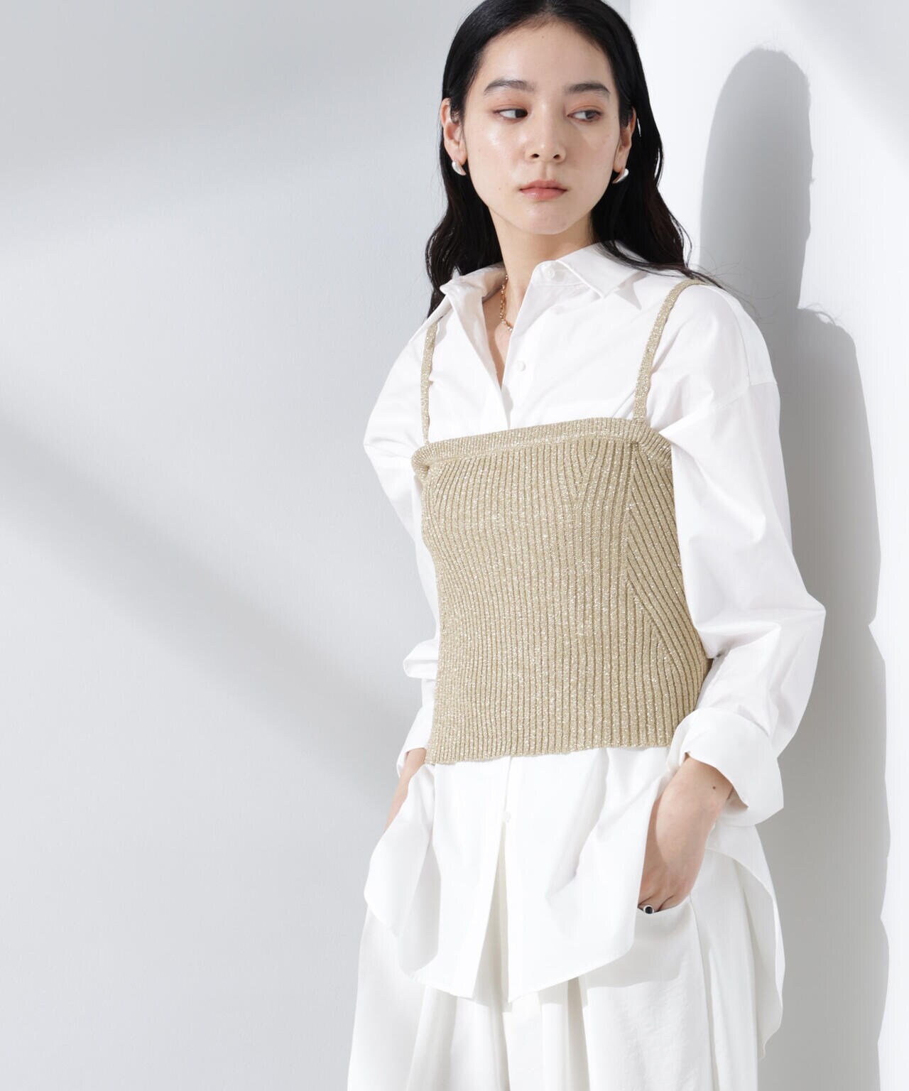 グリッターラメニット2wayビスチェ(セットアップ可) 6695122307