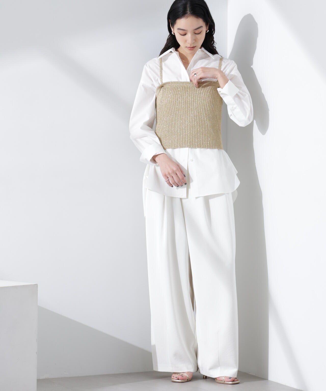 グリッターラメニット2wayビスチェ(セットアップ可) 6695122307