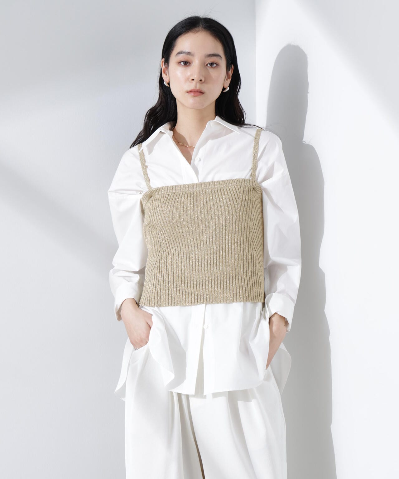 グリッターラメニット2wayビスチェ(セットアップ可) 6695122307