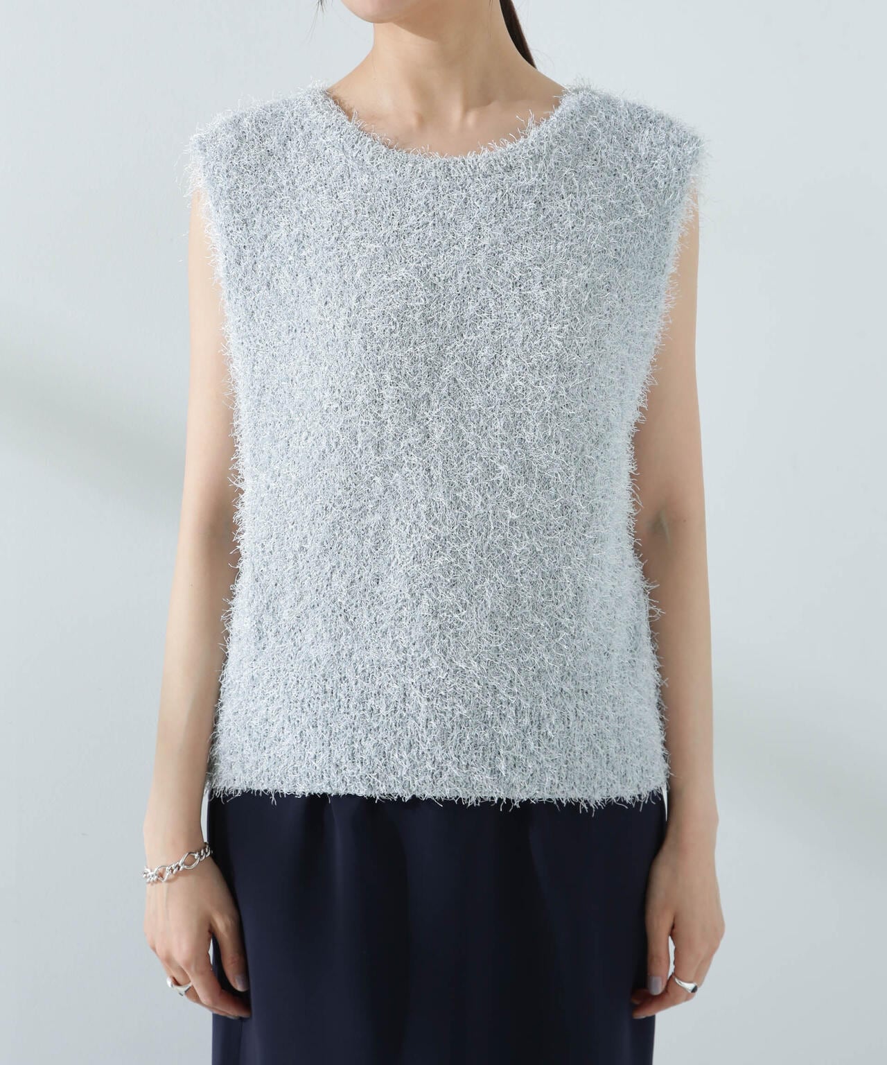 シャギーニットベスト 6695122308