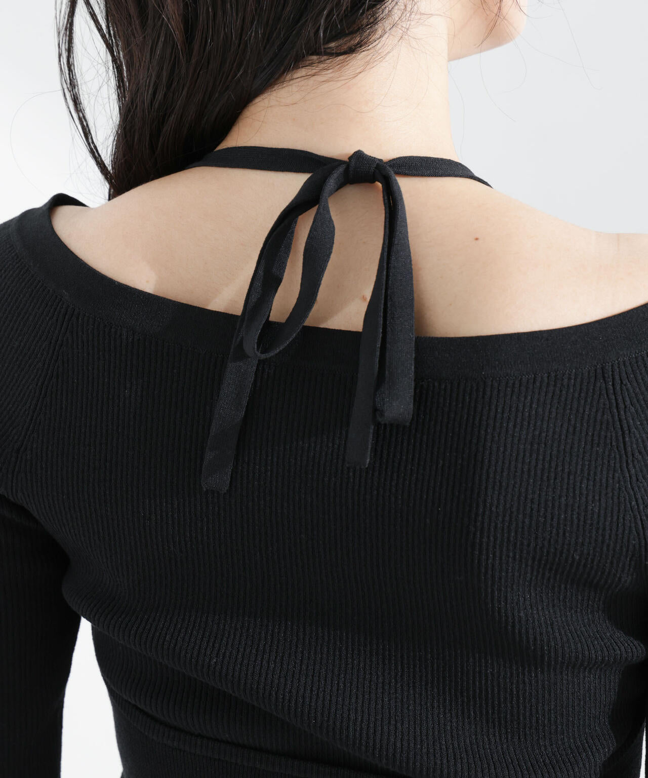 ホルターネックキャミ付きリブトップス 6695122311