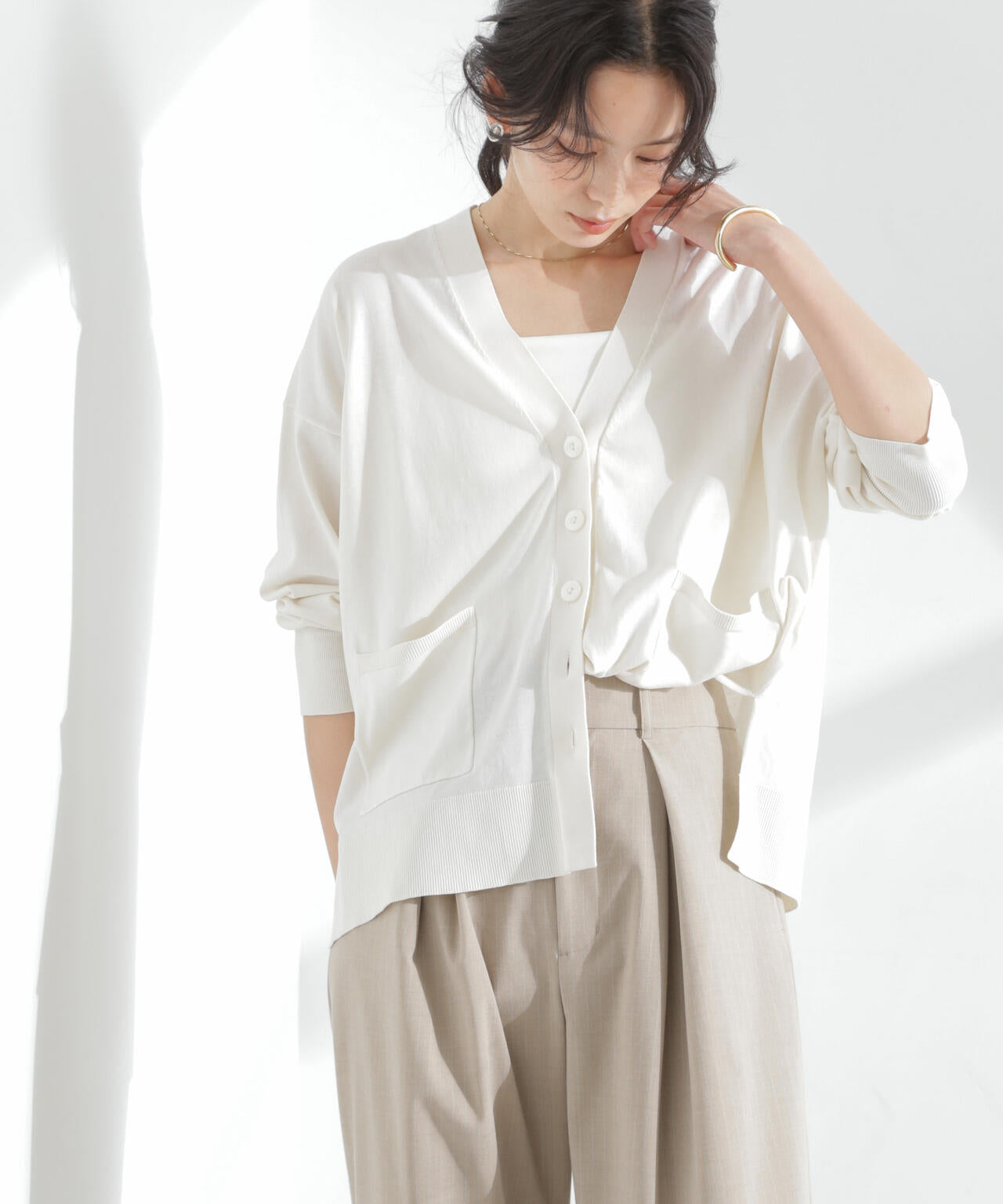 TEKNICO GIZAコットンオーバーカーディガン 6695122314