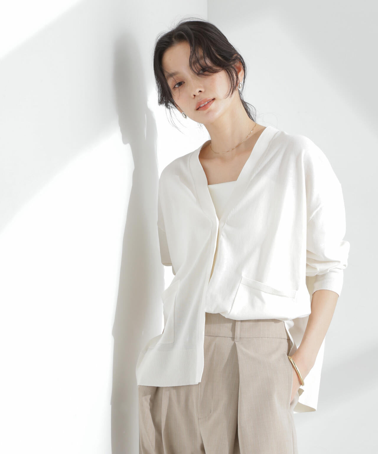 TEKNICO GIZAコットンオーバーカーディガン 6695122314