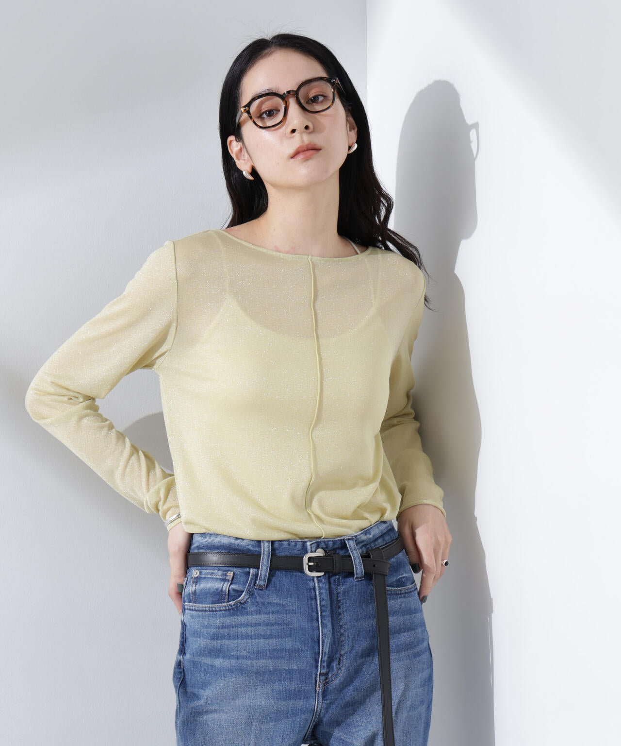 ラメシアーカットトップス 6695123305