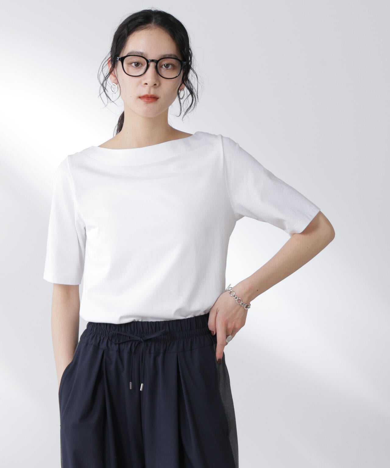 Anti Soaked(R) 汗染み防止ボートネックTシャツ 6695124303