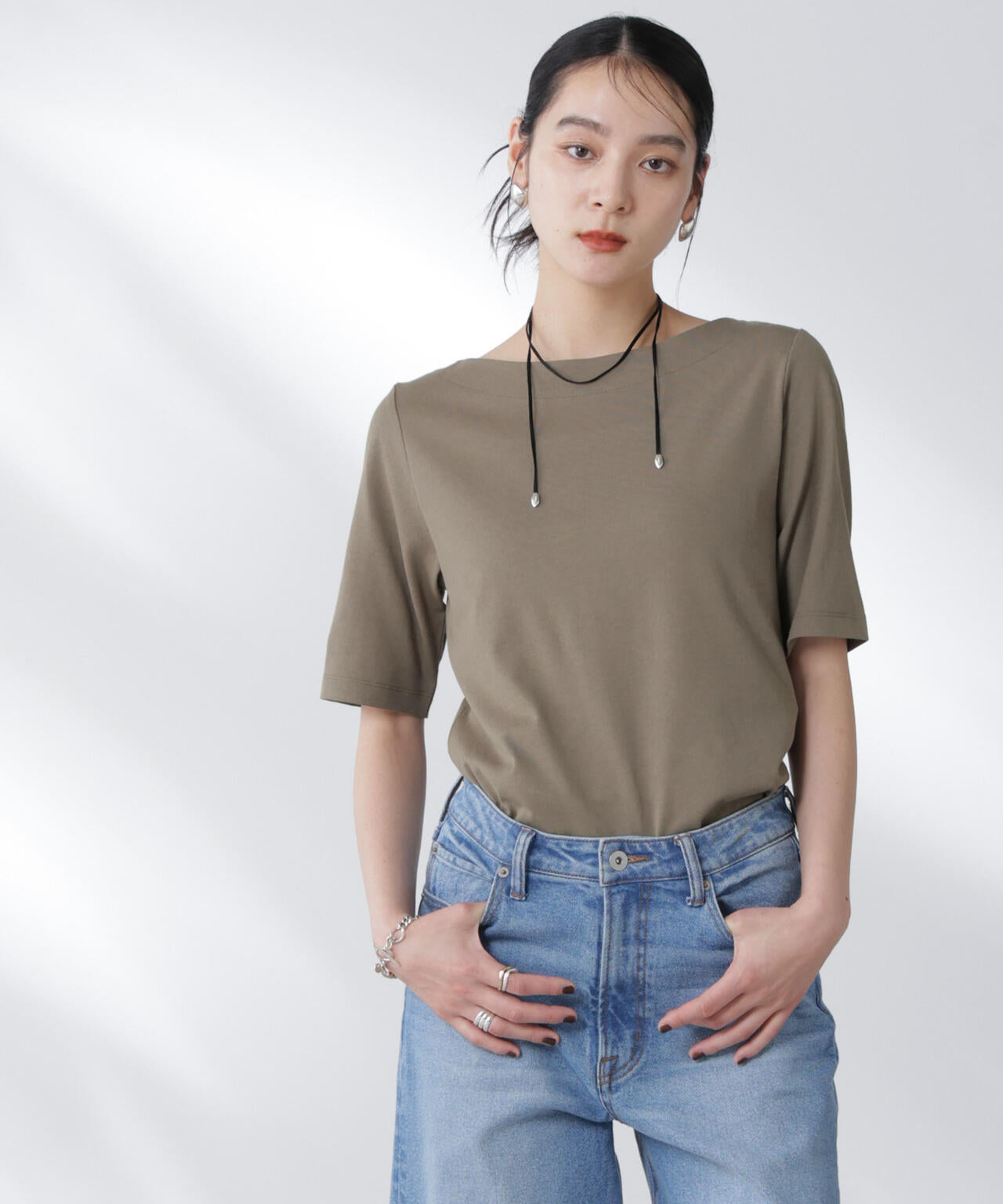 Anti Soaked(R) 汗染み防止ボートネックTシャツ 6695124303