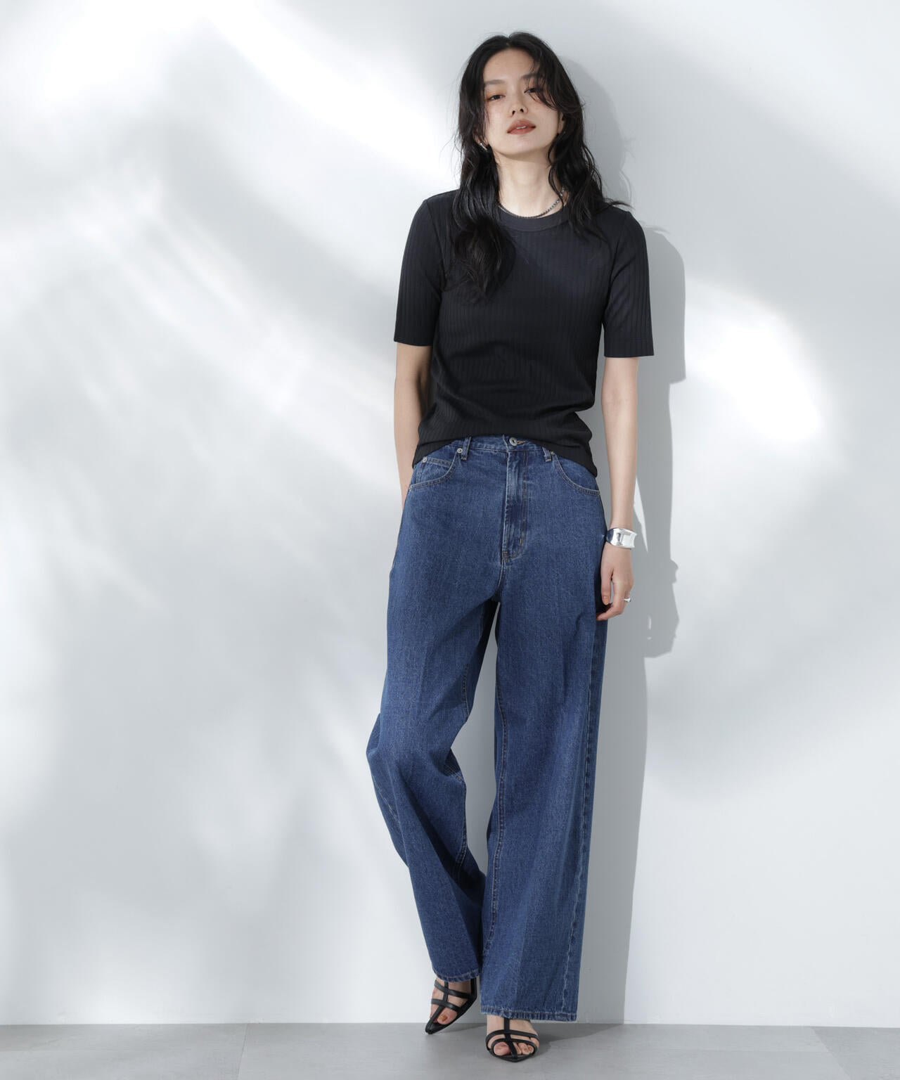 Anti Soaked(R) 汗染み防止クルーネックリブTシャツ 6695124304