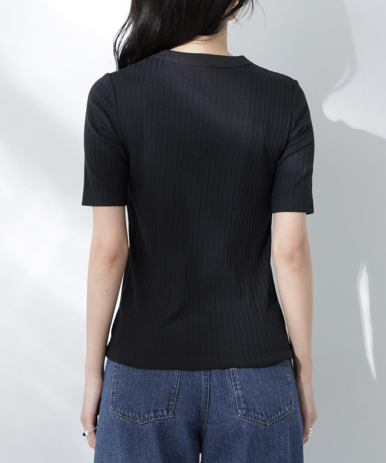Anti Soaked(R) 汗染み防止クルーネックリブTシャツ 6695124304