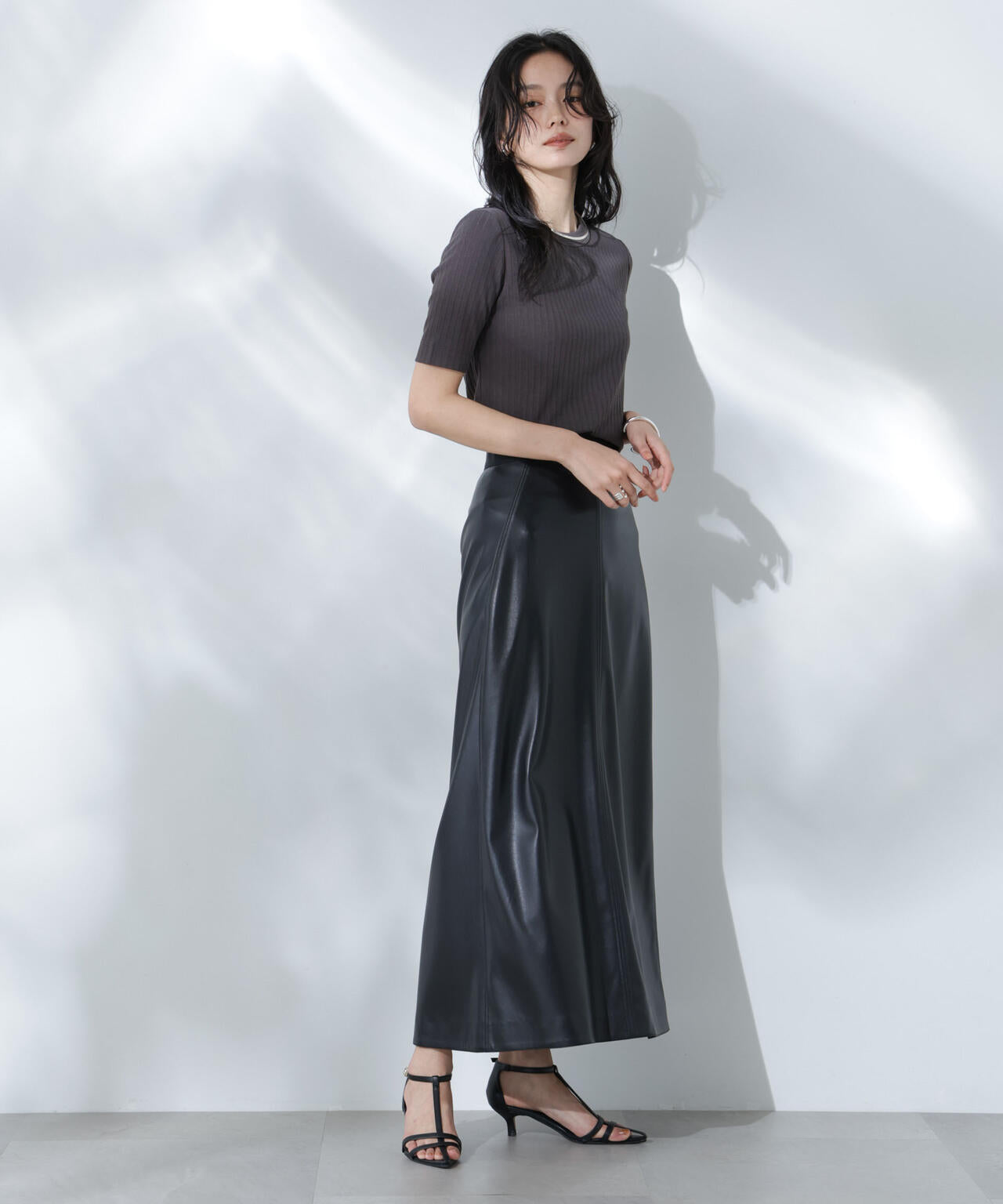 Anti Soaked(R) 汗染み防止クルーネックリブTシャツ 6695124304