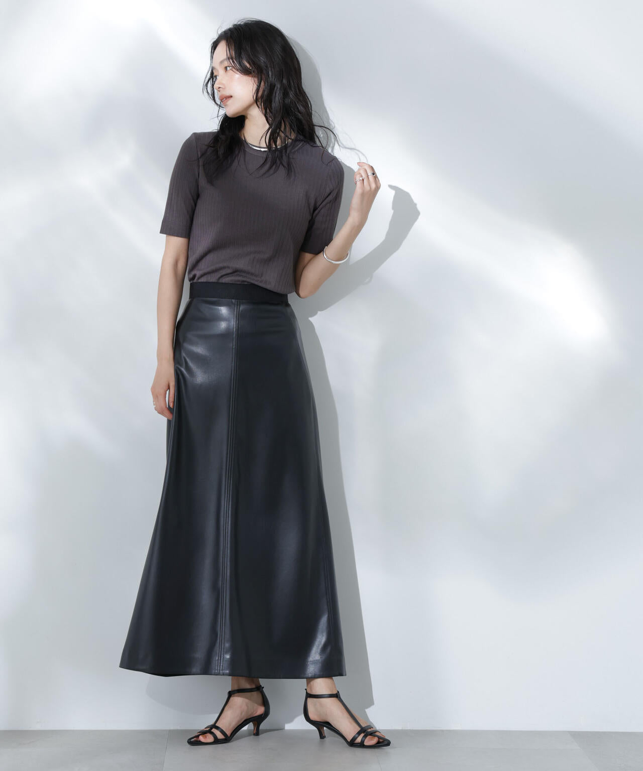 Anti Soaked(R) 汗染み防止クルーネックリブTシャツ 6695124304