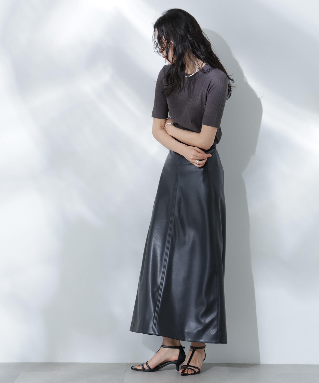 Anti Soaked(R) 汗染み防止クルーネックリブTシャツ 6695124304
