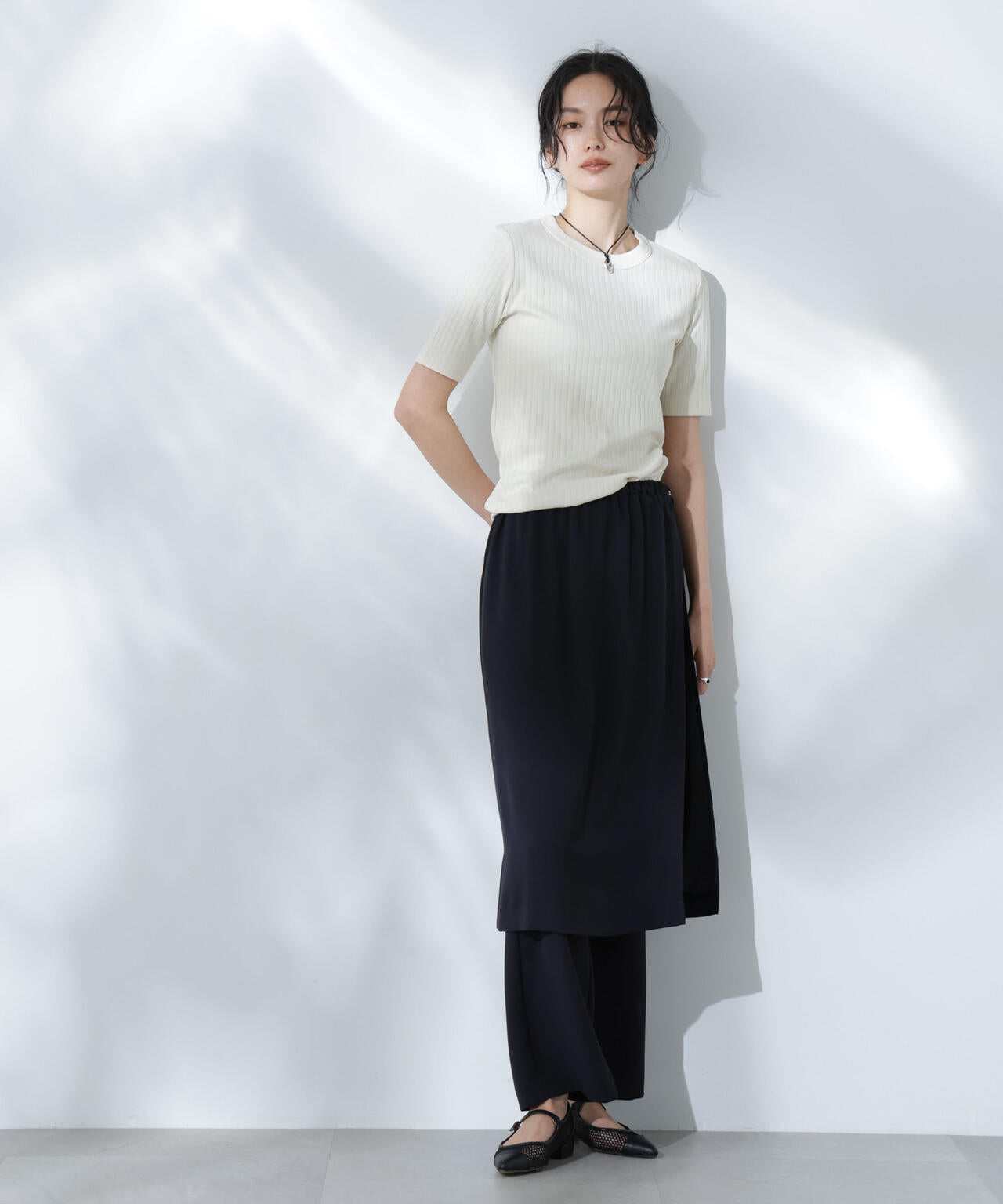 Anti Soaked(R) 汗染み防止クルーネックリブTシャツ 6695124304