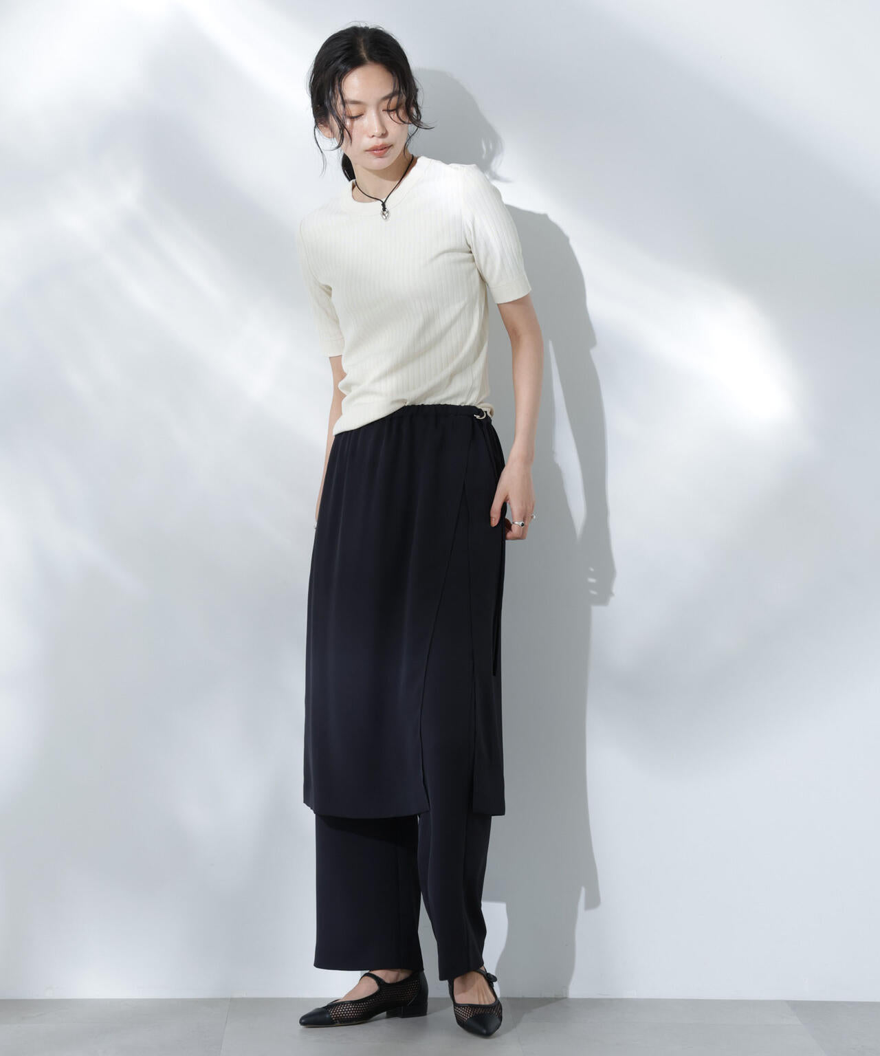 Anti Soaked(R) 汗染み防止クルーネックリブTシャツ 6695124304