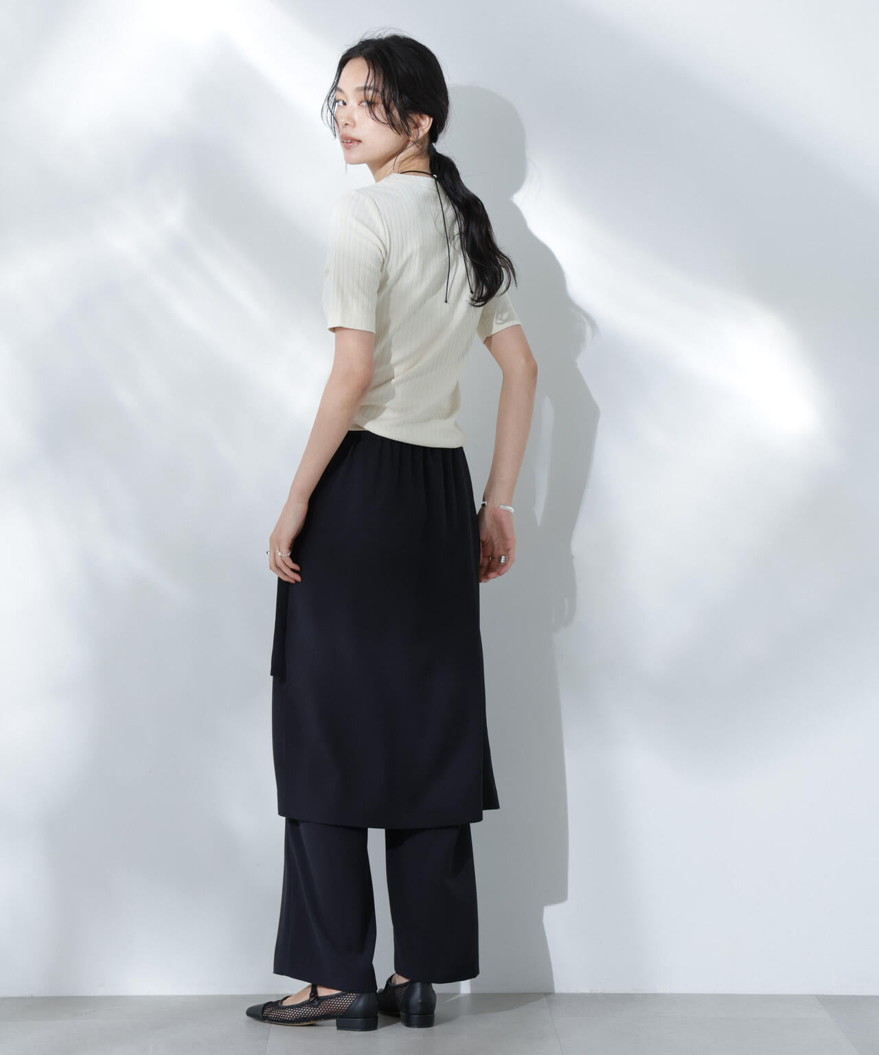 Anti Soaked(R) 汗染み防止クルーネックリブTシャツ 6695124304
