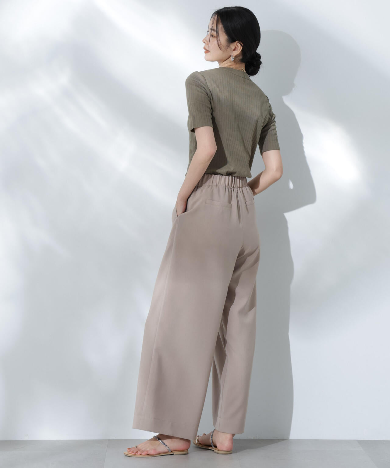 Anti Soaked(R) 汗染み防止クルーネックリブTシャツ 6695124304