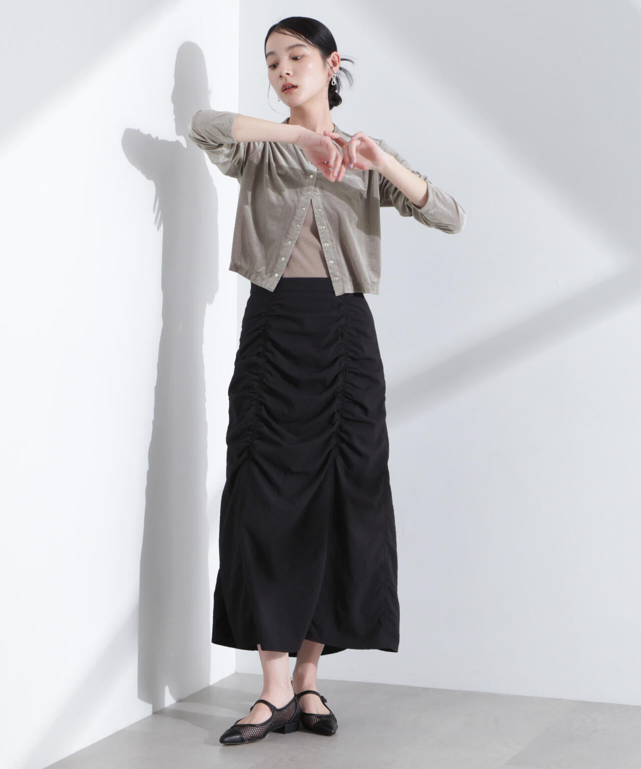 シアーベロアメニーボタンカーディガン 6695124310