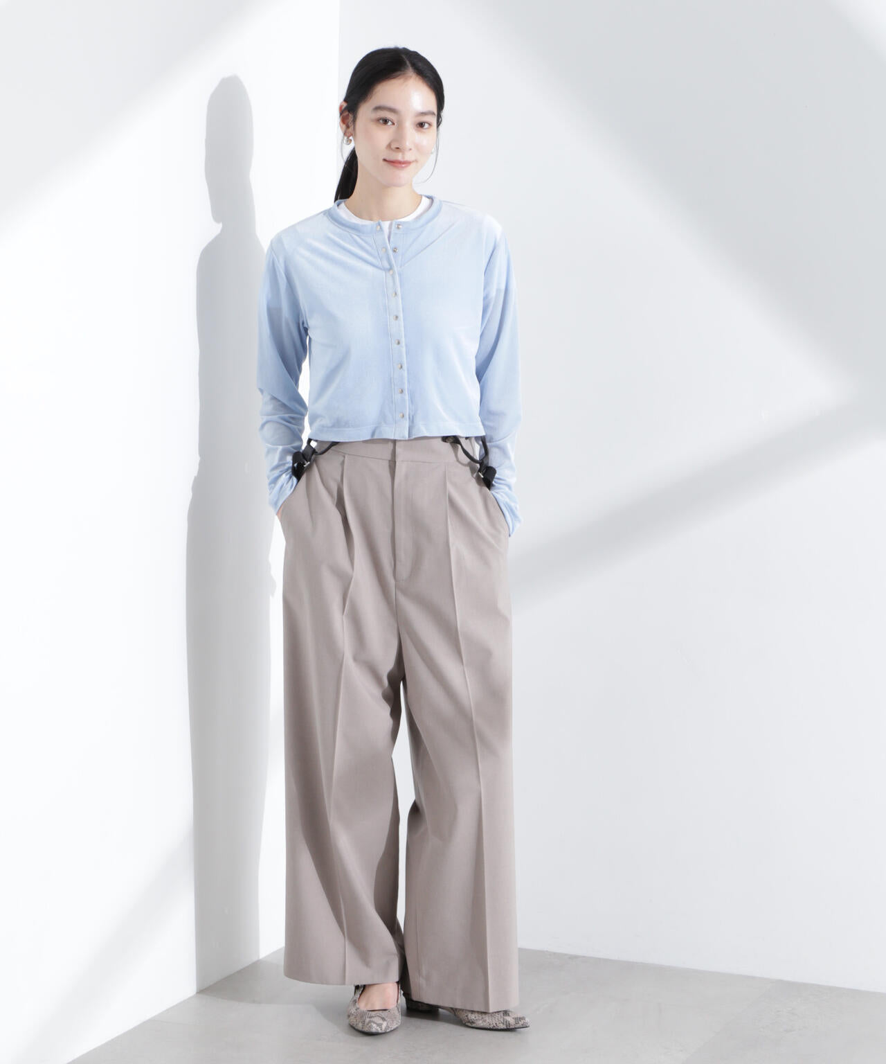 シアーベロアメニーボタンカーディガン 6695124310