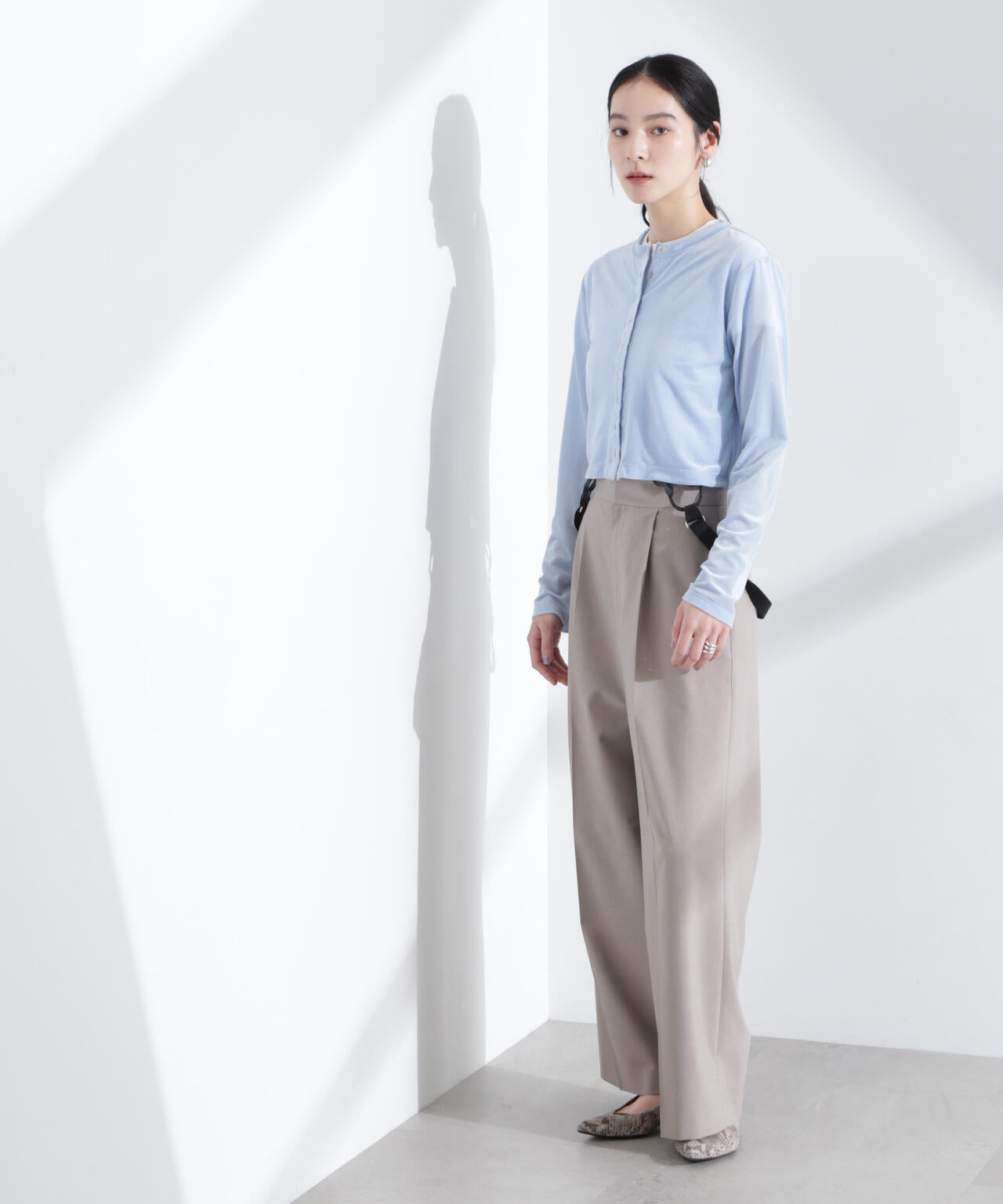 シアーベロアメニーボタンカーディガン 6695124310