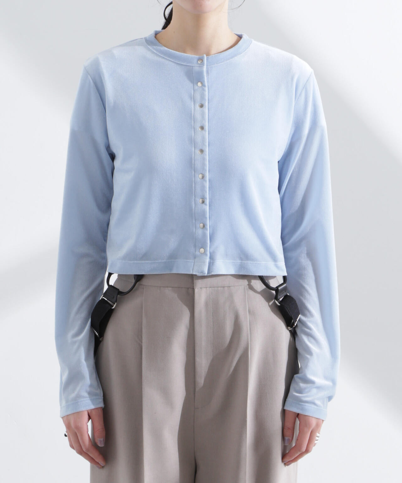 シアーベロアメニーボタンカーディガン 6695124310