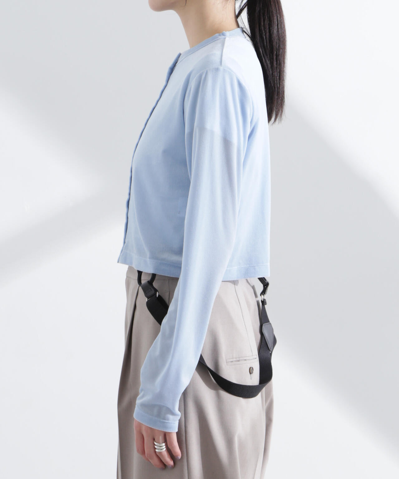 シアーベロアメニーボタンカーディガン 6695124310