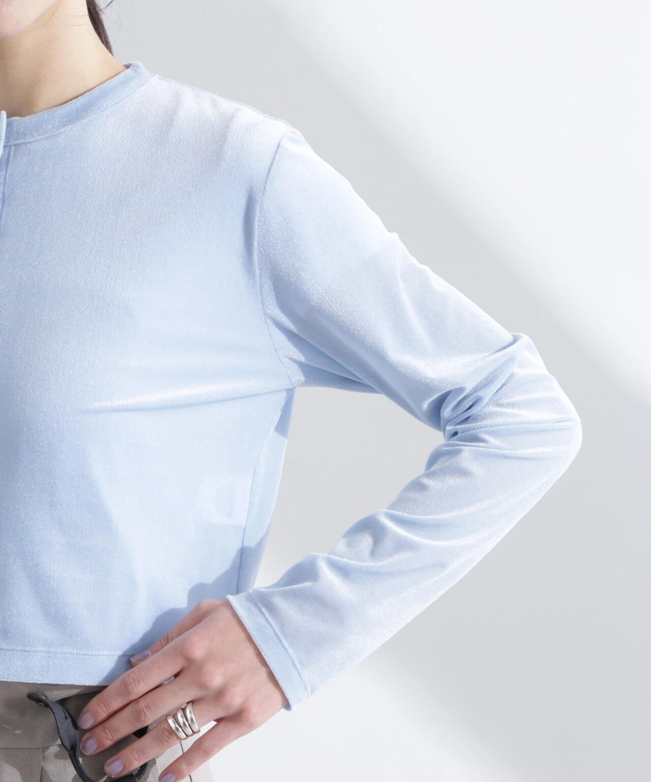 シアーベロアメニーボタンカーディガン 6695124310