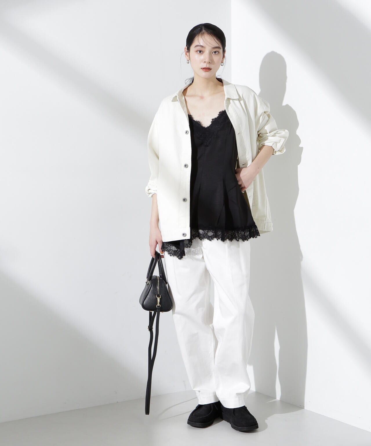 アシンメトリーレースミニワンピース 6695124313